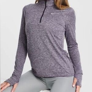 Nike Women's Heathered Purple Long Sleeve Top